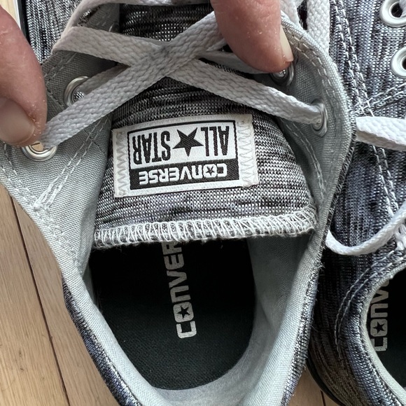 Women’s Converse All Start low top Chuck Taylor. Silver melange color. Size 11 - Picture 7 of 9